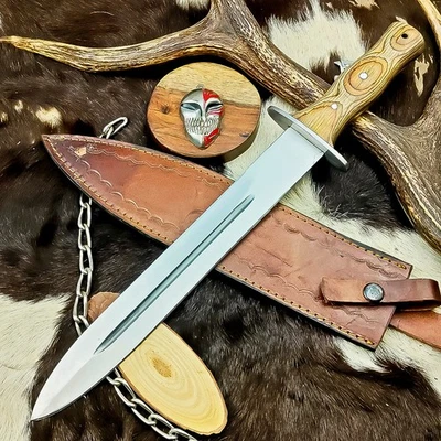 Premium Handmade J2 Steel Hunting Knife – Outdoor Dagger Knife W/Sheath Z-1161 - Image 1 of 4