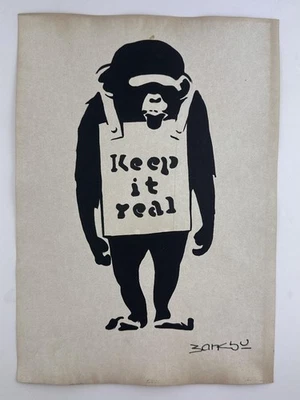 Pintura artística Banksy certificado de autenticidad dibujo original papel vintage firmado Foto 1 de 3
