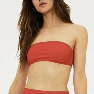 Andie The Bora Bora Convertible Bikini Top Swim in Chili Pepper Red Size Medium - Picture 1 of 8