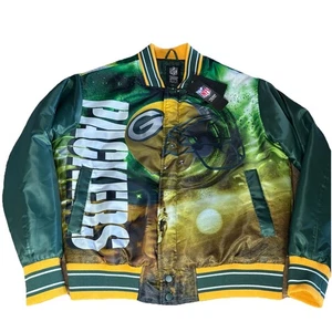 NWT NFL Green Bay Packers Animation Bomber Varsity Jacket 5th Collection Large - Picture 1 of 9