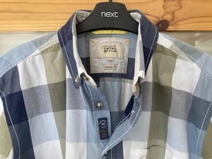 Camel Active button down shirt in a large blue white green check - VCG - Picture 1 of 8
