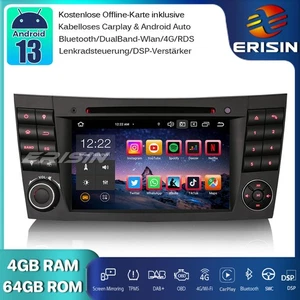 64GB Android 13 Autoradio GPS CarPlay Canbus DVD Mercedes E/CLS Klasse W211 W219 - Bild 1 von 19