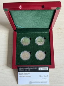4 X 2 Euro, 8 Euro Luxemburg 2024-2025, reverse Proof / PP / polierte Platte - Bild 1 von 3