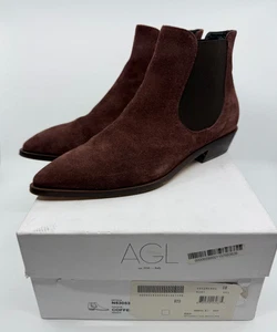 Botín Chelsea retro occidental AGL de gamuza borgoña talla 38,5/7,5 AGL para mujer - Imagen 1 de 11