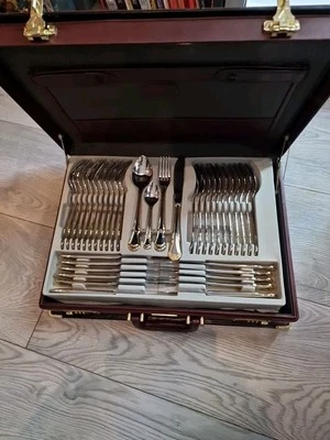 Bestecke Ebel Collection ISABELLA Edelstahl . 70 tlg. Hart/teilvergoldet NEU - Bild 1 von 4