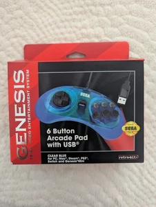 Official Sega Genesis USB Controller 6-Button Arcade Pad for Sega Genesis Mini - Picture 1 of 6