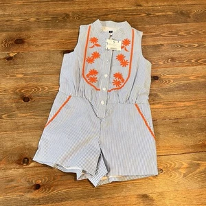 Janie and Jack Greece Getaway Romper EUC Girls Size 4 - Picture 1 of 6