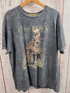 Cowboys Hemd Herren XL schwarz Grafik Rodeo Cowboy Pferd Western Lotus Mode - Bild 1 von 11