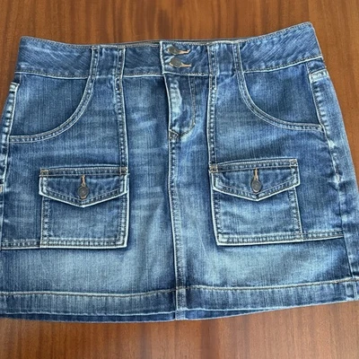 Minifalda vaquera Old Navy para mujer talla 8 Y2K 100 % algodón tiro bajo Foto 1 de 4