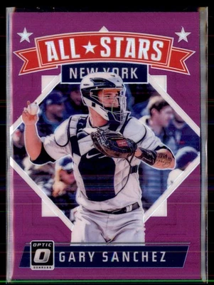 2018 Donruss Optic Baseball Purple Prizm Gary Sanchez New York 167 - Image 1 of 2