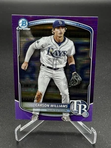 Refractor pulsar púrpura Bowman Chrome Carson Williams/250 2025 - Imagen 1 de 2