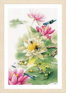 Lanarte Counted Cross Stitch Kit Green Frog Concert - Picture 1 of 1