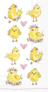 Boston International 3-Ply Paper Napkins, 16-Count Guest Size, Easter Chicks - Picture 1 of 1