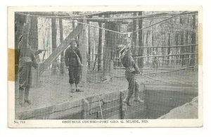 Fort Meade MD WWII US Army Hindernislauf Vintage Postkarte - Bild 1 von 1