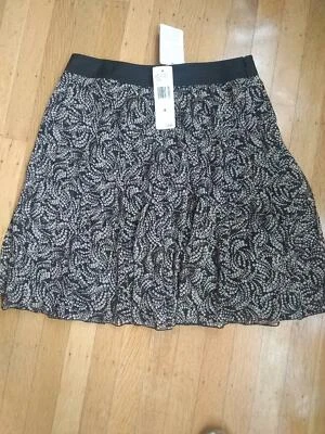 $79 Hermosa Falda Nine West 100% Seda Plisada Multicolor Hasta la Rodilla Talla 4 Forrada Foto 1 de 3