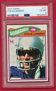 1977 Topps #177 Steve Largent Rookie RC Seahawks PSA 6 EX-MT Football Card HOFER - Picture 1 of 2