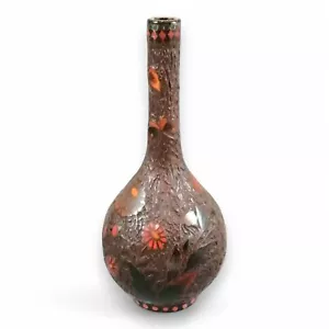 Raro vaso cloisonné giapponese Meiji Totai-shippo 'Tree Bark', Jiki-shippo - Foto 1 di 16