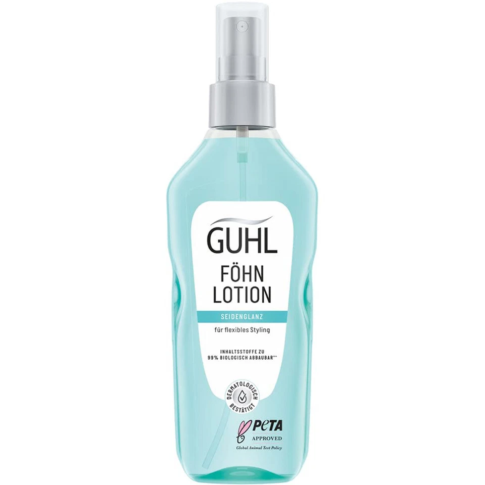 HAARSTYLING Guhl Hair Dryer Lotion Silk Shine for Flexible Styling Gentle Hold 150ml