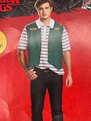 Stranger Things Adulto De Lujo Steve Video Store Disfraz Halloween Juegos con disfraces Med Nuevo Foto 1 de 3