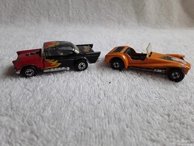 Matchbox 57 Chevy No 4 & Lotus Super Seven No 60 Superfast Toy Car Vintage Model - Image 1 of 4