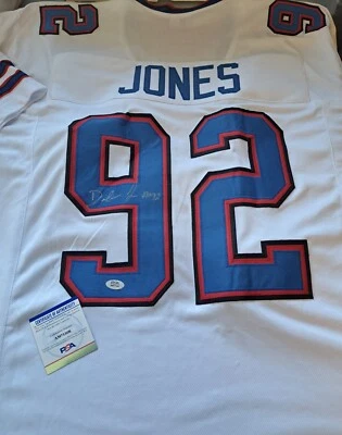 DaQuan Jones Signed White Buffalo Bills Jersey PSA Autograph XL - Image 1 of 4