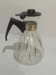 Vintage Pyrex Milk Glass Black Compass Design Carafe For CECC electric server - Picture 1 of 7