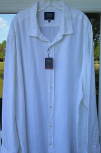 Charles Tyrwhitt Pure Linen Ivory White Casual Shirt 3XL XXXL Big Man NWT NEW - Picture 1 of 12