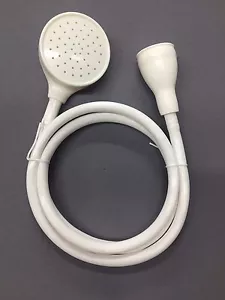 BAÑO/MANGUERA DE DUCHA DE MANO BLANCA, AGUA CALIENTE Y FRÍA, TUBO SUAVE, 120 CM, CORREO GRATUITO - Imagen 1 de 3