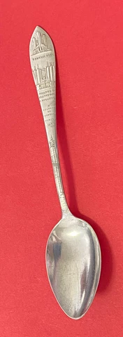 Federal Bldg Century Of Progress 1934 Sterling Silver 12.2g 5.25” Souvenir Spoon Cover