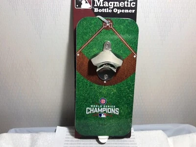 CHICAGO CUBS MAGNETIC BOTTLE OPENER New on cardboard backer 2016 Series Champs - Изображение 1 из 4