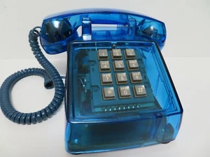 Vintage Clear Blue Western Electric 2500 Telephone works Collectors Edition - Picture 1 of 11