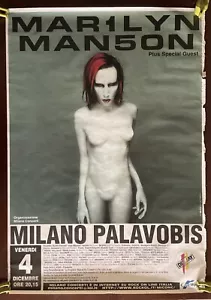 Vintage Marilyn Manson Concert Poster Milan Italy 1998 Mechanical Animals Tour - Picture 1 of 9
