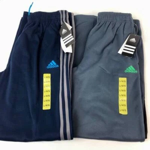 LOT 2 Pair Adidas Boy Athletic Pants 14/16 Striped Fleece Lined Warm Straight XL - Picture 1 of 8