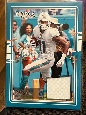 DEVANTE PARKER 2020 DONRUSS THREADS DOLPHINS WORN JERSEY PATCH RELIC LOUISVILLE! - Image 1 of 2