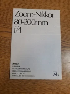 Nikon Zoom-Nikkor 80-200mm f/4 Manual - Picture 1 of 2
