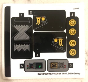 LEGO STICKER SHEET for 76239 Batmobile Tumbler: Scarecrow Showdown, New ! - Picture 1 of 1