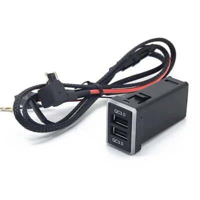 Cargador puerto USB QC 3.0 para Toyota Tacoma Tundra Sequoia Mitsubishi Outlander Foto 1 de 4