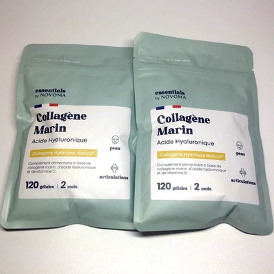 NOVOMA COLLAGENE MARIN ACIDE HYALURONIQUE - 2 X 120 GELULES - 01/2028