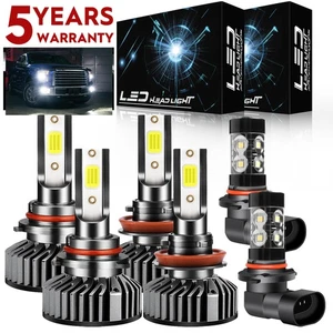 Combo de faros LED 6x haz alto/bajo + bombillas antiniebla F2 para RAM 1500 2500 3500 2011-2017 - Imagen 1 de 17