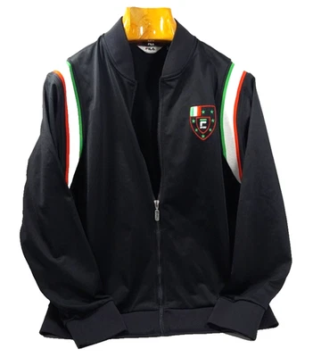 Chaqueta de Pista Fila Sport Italia Vintage Años 90 Grande Negra Roja Blanca Verde Cremallera Completa Foto 1 de 4