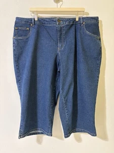 Jeans Donna Dentro Capri Plus 24W Petite Lavaggio Scuro Elasticizzato - Foto 1 di 20
