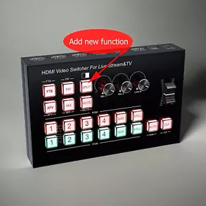4K Video Switcher 4 HDMI Camera Streaming Live Production Broadcasting Station - Picture 1 of 10