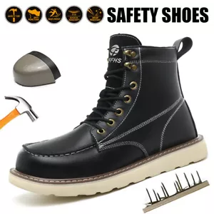 Indestructible Mens Work Boots Steel Toe Safety Shoes Waterproof Non Slip Boots - Picture 1 of 22