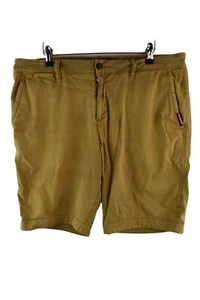 SUPERDRY Brown Chino Shorts size 36W Mens Slim summer beach holiday Casual - Picture 1 of 7