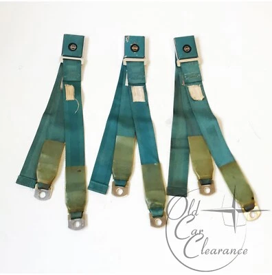 Lincoln Mark III Aqua 1969 cinturón de seguridad trasero, juego de 3 (C9VY53611A72AAG) Foto 1 de 4