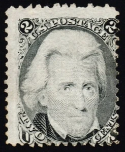 US Sc# 87 *UNUSED H* { STRONG "E" GRILL } 2c BLACK JACK 1867 *SCARCE CV$ 700.00 - Picture 1 of 2