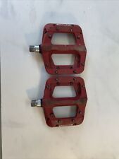 Race Face Chester Platform Pedals 9/16" Mountain Bike Composit Pedal Red