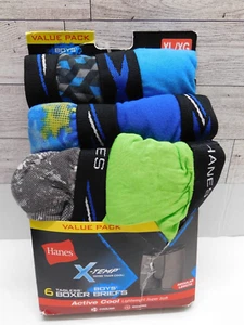 Hanes Boy's 6 Boxer Brief Underwear Size XL/XG18-20 Package Damage Only - Picture 1 of 12