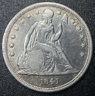 1841 Seated Liberty Dollar Au+ Details About Uncirculated Silver Coin