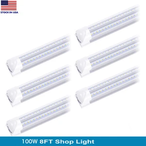 8 Foot Led Shop Lights 100W Fixture 8FT T8 Led Tube Light 8' Garage Light Lamp - Picture 1 of 13